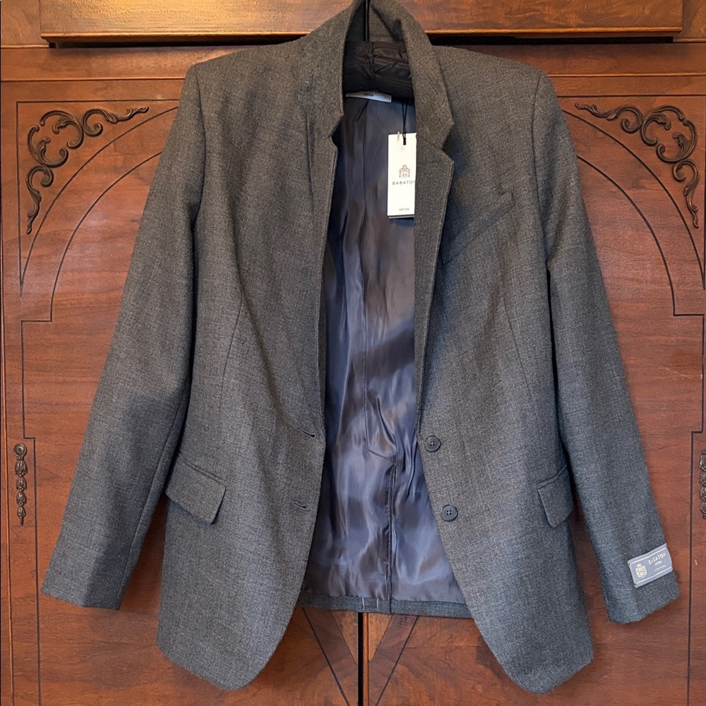 Babaton - Aritzia Gray Wool Blend Blazer - Classic Tailored Fit